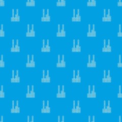 Poster - Equalizer pattern vector seamless blue repeat for any use