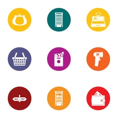 Poster - Checkout icons set. Flat set of 9 checkout vector icons for web isolated on white background