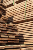 Fototapeta Las - stack of tropical hardwood