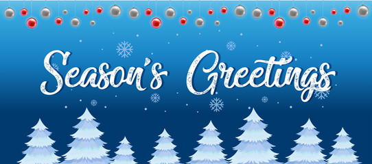 Wall Mural - Winter season's greetings template