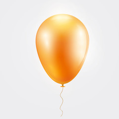 Wall Mural - Realistic orange baloon on isolated on white background. 