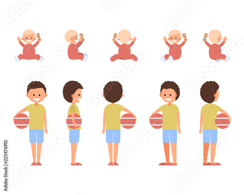 Front Side Back View Animated Character Designer