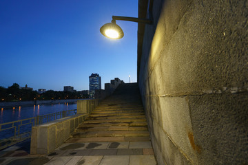 Wall Mural - Moscow city embankment at the night time