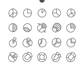 Poster - Charts UI Pixel Perfect Well-crafted Vector Thin Line Icons 48x48 Grid for Web Graphics and Apps. Simple Minimal Pictogram Part 1-4