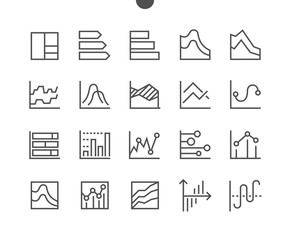 Poster - Charts UI Pixel Perfect Well-crafted Vector Thin Line Icons 48x48 Grid for Web Graphics and Apps. Simple Minimal Pictogram Part 3-4