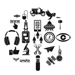 Poster - Web icons set. Simple set of 25 web vector icons for web isolated on white background