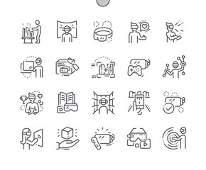 Poster - Teamwork Well-crafted Pixel Perfect Vector Thin Line Icons 30 2x Grid for Web Graphics and Apps. Simple Minimal Pictogram