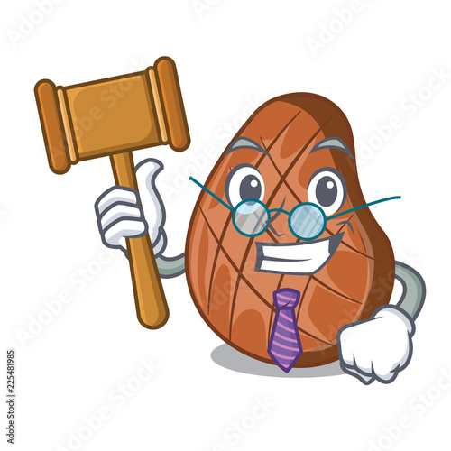 Fotografie, Tablou Judge delicious beef steak isolated on mascot