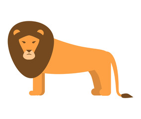 Wall Mural - Lion icon. Flat illustration of lion vector icon for web design