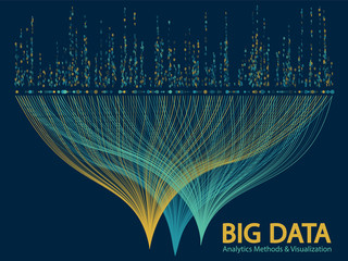 Wall Mural - Big data visualization concept vector.