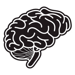 Poster - Human brain icon. Simple illustration of human brain vector icon for web design isolated on white background