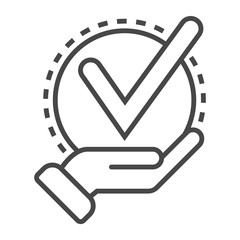 Poster - successful delivery icon. outline successful delivery vector icon for web design isolated on white b