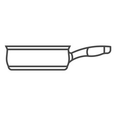 Poster - Soup pan icon. Outline soup pan vector icon for web design isolated on white background