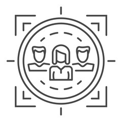 Poster - Customer retention icon. Outline customer retention vector icon for web design isolated on white background