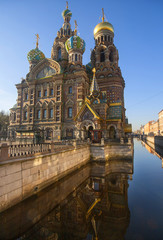 Wall Mural - The Church of the Savior on Spilled Blood Saint-Petersburg Russia. Church was built in 1883-1907.