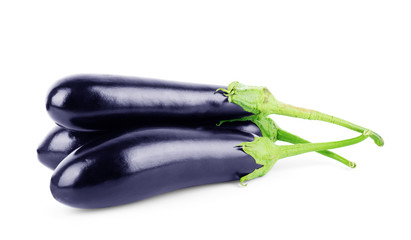 Wall Mural - Eggplant Isolated with clipping path on a white background