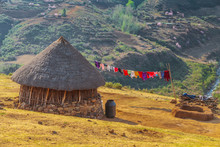 Traditional Basotho Hut In Lesotho