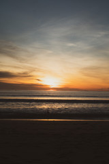 Beautiful tropic sunset at the beach in Thailand