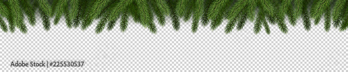 Fotografía Fir branches on checkered background