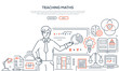 © Boyko.Pictures - Teaching Maths - colorful line design style banner
