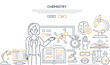 © Boyko.Pictures - Chemistry lesson - colorful line design style banner
