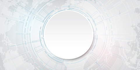 vector circle technology on gray color background.