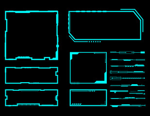 Fototapete - Abstract  technology futuristic interface HUD concept , vector illustration