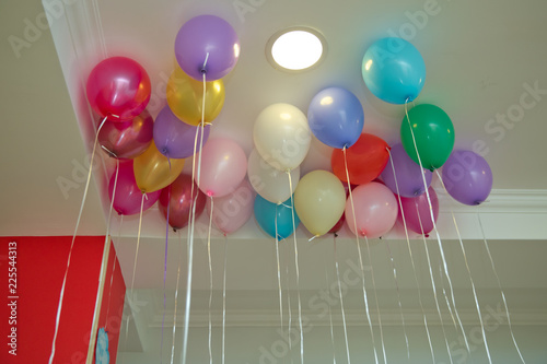 Balloons Floating On The Ceiling Colorfull Balloons Float