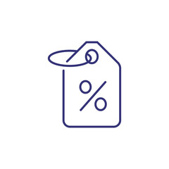Poster - Discount tag line icon. Sale, price, special offer. Shopping concept. Vector illustration can be used for topics like retail, consumerism, commerce