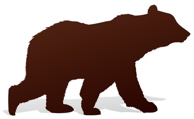 silhouette of bear.