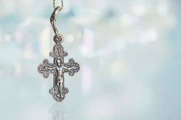 Religion. Christian cross background.