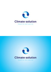 Climate solution logo teamplate.