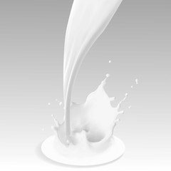 Wall Mural - Milk splash.