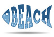 © martinjanecek - Abstract fish text beach
