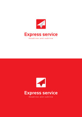 Wall Mural - Express service logo teamplate.