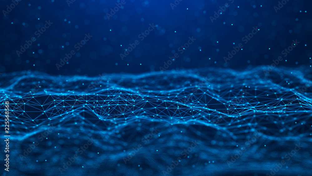 Abstract technology background. Network connection. Big data ...
