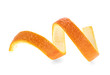 Leinwandbild Motiv Fresh orange skin isolated on a white background