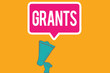 Writing note showing Grants. Business photo showcasing agree to give or allow something requested someone Authorize action.