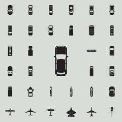 Poster - car icon. transport view from above icons universal set for web and mobile