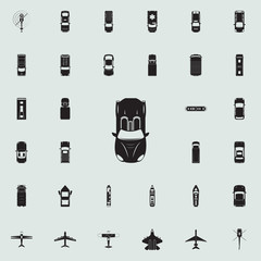Poster - sport car icon. Transport view from above icons universal set for web and mobile