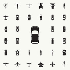 Poster - car icon. transport view from above icons universal set for web and mobile