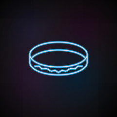 Poster - ring icon in neon style. One of Woman Accessories collection icon can be used for UI, UX