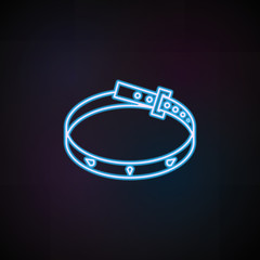 Aufkleber - belt icon in neon style. One of Woman Accessories collection icon can be used for UI, UX