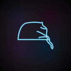 Aufkleber - bandana icon in neon style. One of Woman Accessories collection icon can be used for UI, UX