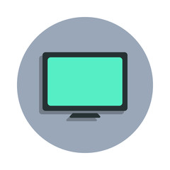 Aufkleber - monitor icon in badge style. One of web collection icon can be used for UI, UX