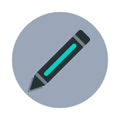 Aufkleber - a pen icon in badge style. One of web collection icon can be used for UI, UX
