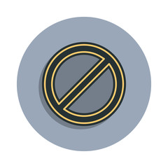 Aufkleber - prohibition icon in badge style. One of web collection icon can be used for UI, UX