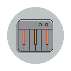 Aufkleber - synthesizer key icon in badge style. One of web collection icon can be used for UI, UX