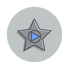 Aufkleber - star and arrow icon in badge style. One of web collection icon can be used for UI, UX