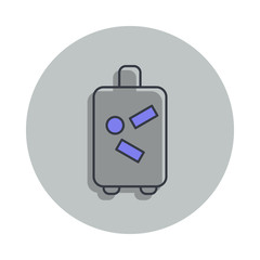 Aufkleber - suitcase icon in badge style. One of web collection icon can be used for UI, UX